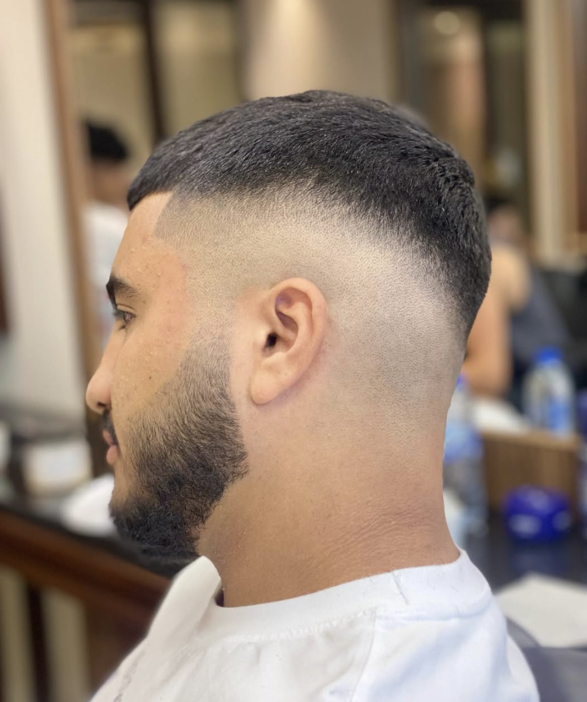 RK Salon client with a precision fade and beard grooming